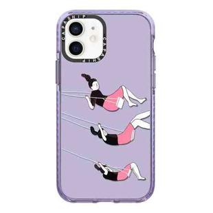 For iPhone 12 mini Simple Illustration Pattern Full Coverage Phone Case(Happy Friend C)