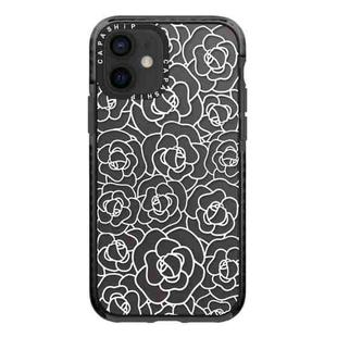 For iPhone 12 mini Simple Illustration Pattern Full Coverage Phone Case(Camellia B)