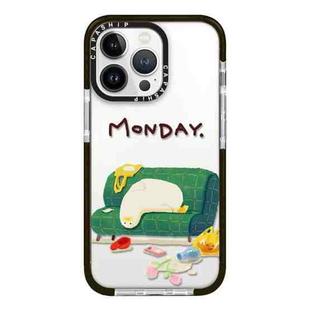 For iPhone 12 Pro Simple Illustration Pattern Full Coverage Phone Case(Sleeping Duck A)