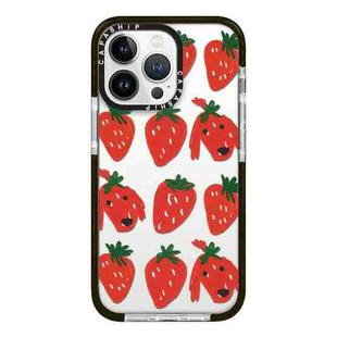 For iPhone 12 Pro Simple Illustration Pattern Full Coverage Phone Case(Strawberry Dog)