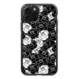 For iPhone 12 Pro Max Simple Illustration Pattern Full Coverage Phone Case(Camellia A)