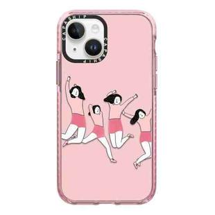 For iPhone 13 Simple Illustration Pattern Full Coverage Phone Case(Happy Friend A)