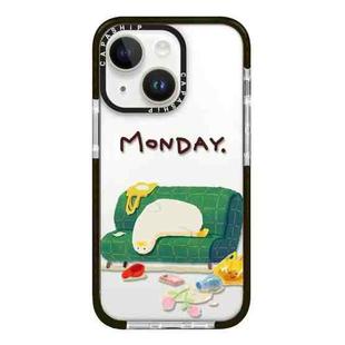 For iPhone 13 mini Simple Illustration Pattern Full Coverage Phone Case(Sleeping Duck A)