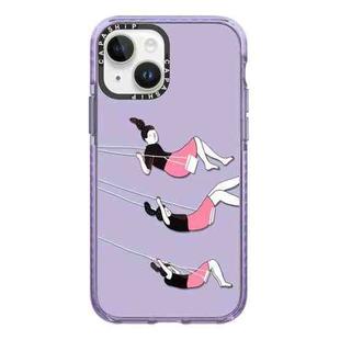 For iPhone 13 mini Simple Illustration Pattern Full Coverage Phone Case(Happy Friend C)