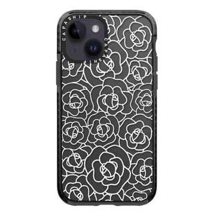 For iPhone 13 mini Simple Illustration Pattern Full Coverage Phone Case(Camellia B)