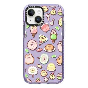 For iPhone 13 mini Simple Illustration Pattern Full Coverage Phone Case(Ice Cream Piglet)