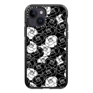 For iPhone 14 Plus Simple Illustration Pattern Full Coverage Phone Case(Camellia A)