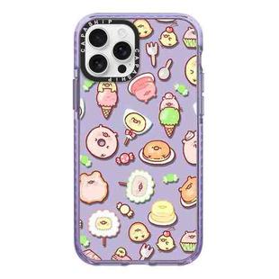 For iPhone 14 Pro Simple Illustration Pattern Full Coverage Phone Case(Ice Cream Piglet)