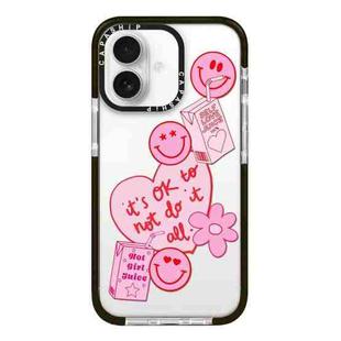 For iPhone 16 Simple Illustration Pattern Full Coverage Phone Case(Love Club A)