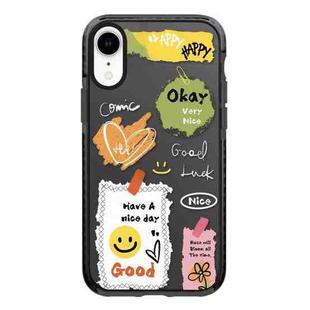 For iPhone XR Simple Illustration Pattern Full Coverage Phone Case(Happy Every Day D)