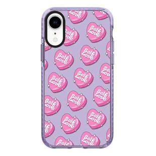 For iPhone XR Simple Illustration Pattern Full Coverage Phone Case(Love Club C)