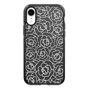 For iPhone XR Simple Illustration Pattern Full Coverage Phone Case(Camellia B)