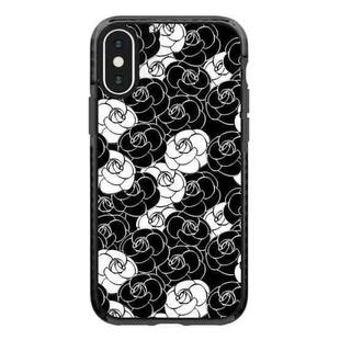 For iPhone XS Max Simple Illustration Pattern Full Coverage Phone Case(Camellia A)