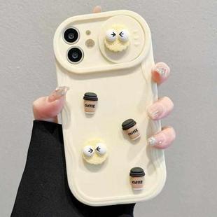 For iPhone 11 Briquettes Sliding Camshield 3D Coffee TPU Phone Case(Yellow)