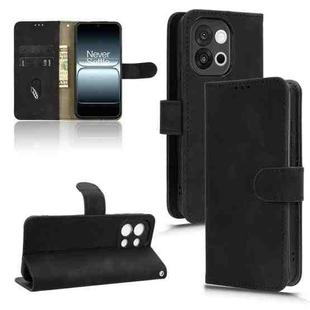 For OnePlus 13T Skin Feel Magnetic Flip Leather Phone Case(Black)