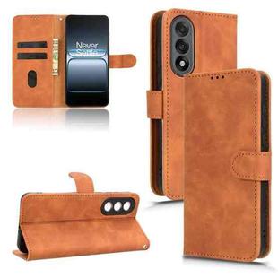 For OnePlus Ace 5 Ultra Skin Feel Magnetic Flip Leather Phone Case(Brown)