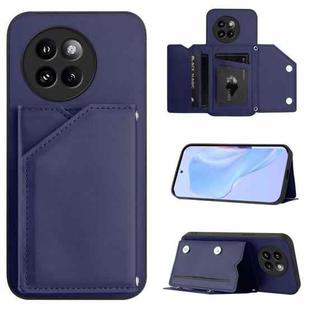 For Xiaomi Civi 4 Pro Skin Feel Four Card Slots Phone Case with Wrist Strap(Blue)