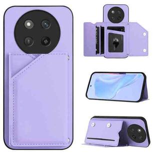For Honor X60 Pro / X9c / Magic7 Lite Skin Feel Four Card Slots Phone Case with Wrist Strap(Purple)