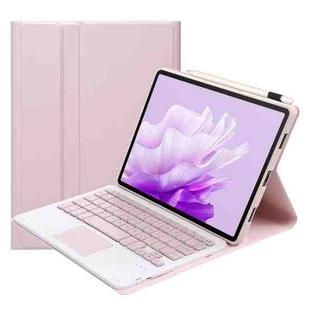 For Honor Pad X9 / X8 Pro 11.5 AH15-A Ultra-thin Detachable Bluetooth Keyboard Leather Tablet Case with Touchpad(Pink White)