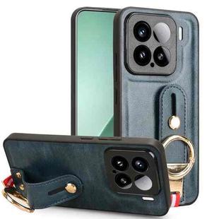 For Xiaomi 15 Pro Wristband Leather Back Phone Case(Blue)