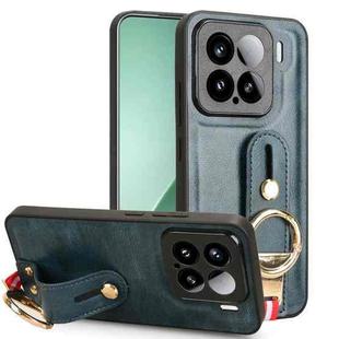 For Xiaomi 15 Wristband Leather Back Phone Case(Blue)