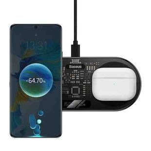 Baseus WXSX010101 Digital Display 2 in 1 20W Wireless Charger with Cable(Black)