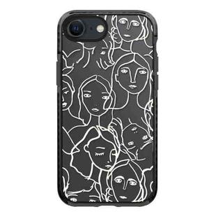 For iPhone 7 / 8 / SE 2020 2022 Simple Illustration Pattern Full Coverage Phone Case(Simple Girl A)