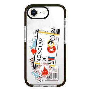For iPhone 7 / 8 / SE 2020 2022 Simple Illustration Pattern Full Coverage Phone Case(Travel Ticket B)