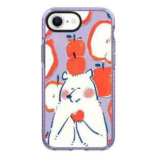 For iPhone 7 / 8 / SE 2020 2022 Simple Illustration Pattern Full Coverage Phone Case(Apple Bear)