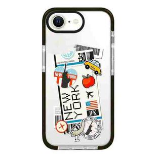 For iPhone 7 / 8 / SE 2020 2022 Simple Illustration Pattern Full Coverage Phone Case(Travel Ticket C)