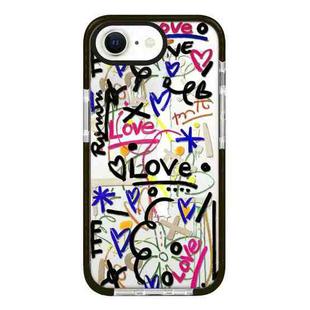 For iPhone 7 / 8 / SE 2020 2022 Simple Illustration Pattern Full Coverage Phone Case(Graffiti Letters C)