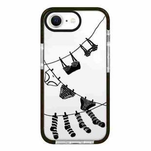 For iPhone 7 / 8 / SE 2020 2022 Simple Illustration Pattern Full Coverage Phone Case(Clothesline)