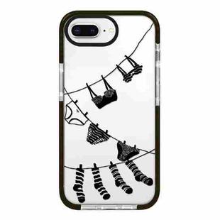 For iPhone 7 Plus / 8 Plus Simple Illustration Pattern Full Coverage Phone Case(Clothesline)