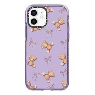 For iPhone 11 Simple Illustration Pattern Full Coverage Phone Case(Bear Bow)