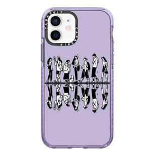 For iPhone 11 Simple Illustration Pattern Full Coverage Phone Case(Simple Girl B)