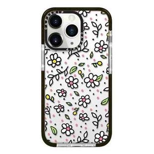 For iPhone 11 Pro Simple Illustration Pattern Full Coverage Phone Case(Fresh Flower C)