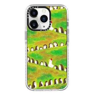 For iPhone 11 Pro Simple Illustration Pattern Full Coverage Phone Case(Penguin)