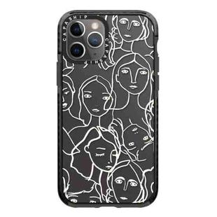 For iPhone 11 Pro Max Simple Illustration Pattern Full Coverage Phone Case(Simple Girl A)