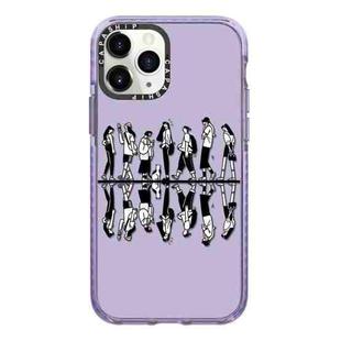 For iPhone 11 Pro Max Simple Illustration Pattern Full Coverage Phone Case(Simple Girl B)