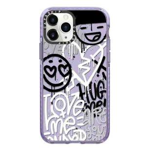 For iPhone 11 Pro Max Simple Illustration Pattern Full Coverage Phone Case(Graffiti Letters B)