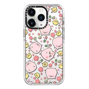 For iPhone 11 Pro Max Simple Illustration Pattern Full Coverage Phone Case(Candied Haws Pig)