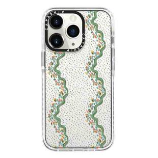 For iPhone 11 Pro Max Simple Illustration Pattern Full Coverage Phone Case(Flowers)