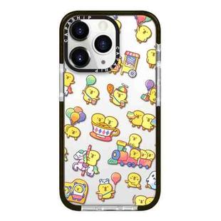 For iPhone 11 Pro Max Simple Illustration Pattern Full Coverage Phone Case(Duck Holiday B)