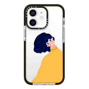 For iPhone 12 Simple Illustration Pattern Full Coverage Phone Case(Sweater Couple B)