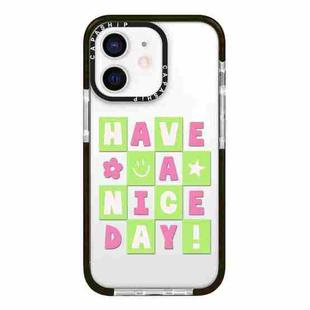 For iPhone 12 Simple Illustration Pattern Full Coverage Phone Case(Good Day A)