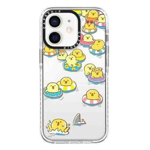 For iPhone 12 Simple Illustration Pattern Full Coverage Phone Case(Duck Holiday A)