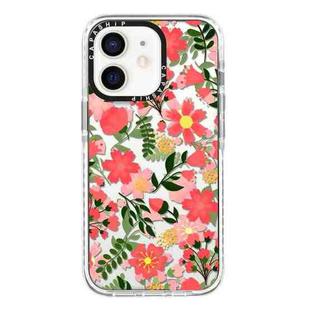 For iPhone 12 mini Simple Illustration Pattern Full Coverage Phone Case(Fresh Flower B)