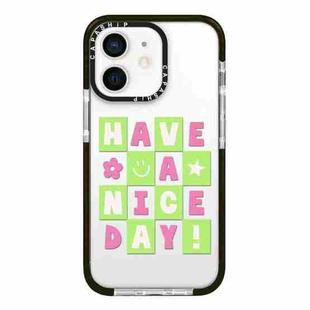 For iPhone 12 mini Simple Illustration Pattern Full Coverage Phone Case(Good Day A)