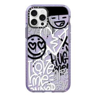 For iPhone 12 Pro Simple Illustration Pattern Full Coverage Phone Case(Graffiti Letters B)