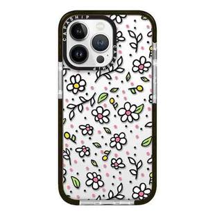 For iPhone 12 Pro Simple Illustration Pattern Full Coverage Phone Case(Fresh Flower C)